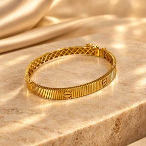 دستبند طلا ۱۸ عیار زنانه طرح کارتیه آنلیمیتد سایز ۱ (کد ۹۴۵۰)